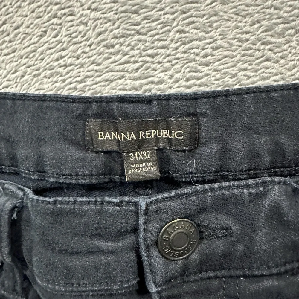 Banana Republic Jeans Pants Men 34 x 32 Straight Leg Preppy Office Navy Blue